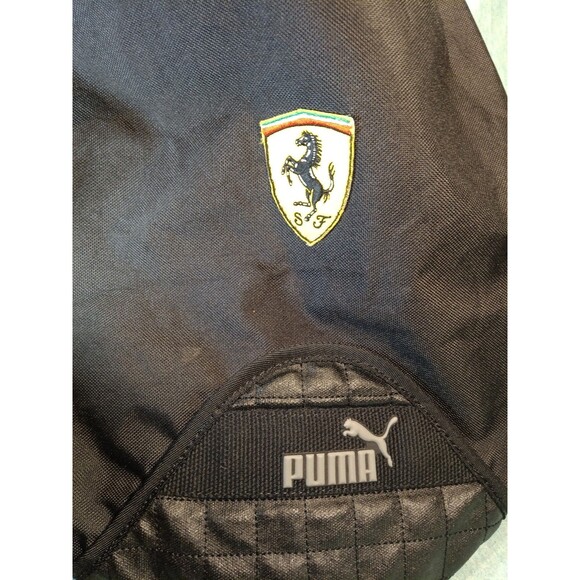 Puma Ferrari Drawstring Bag: Black Scuderia Ferrari Draw String Bag by Puma - Picture 2 of 3